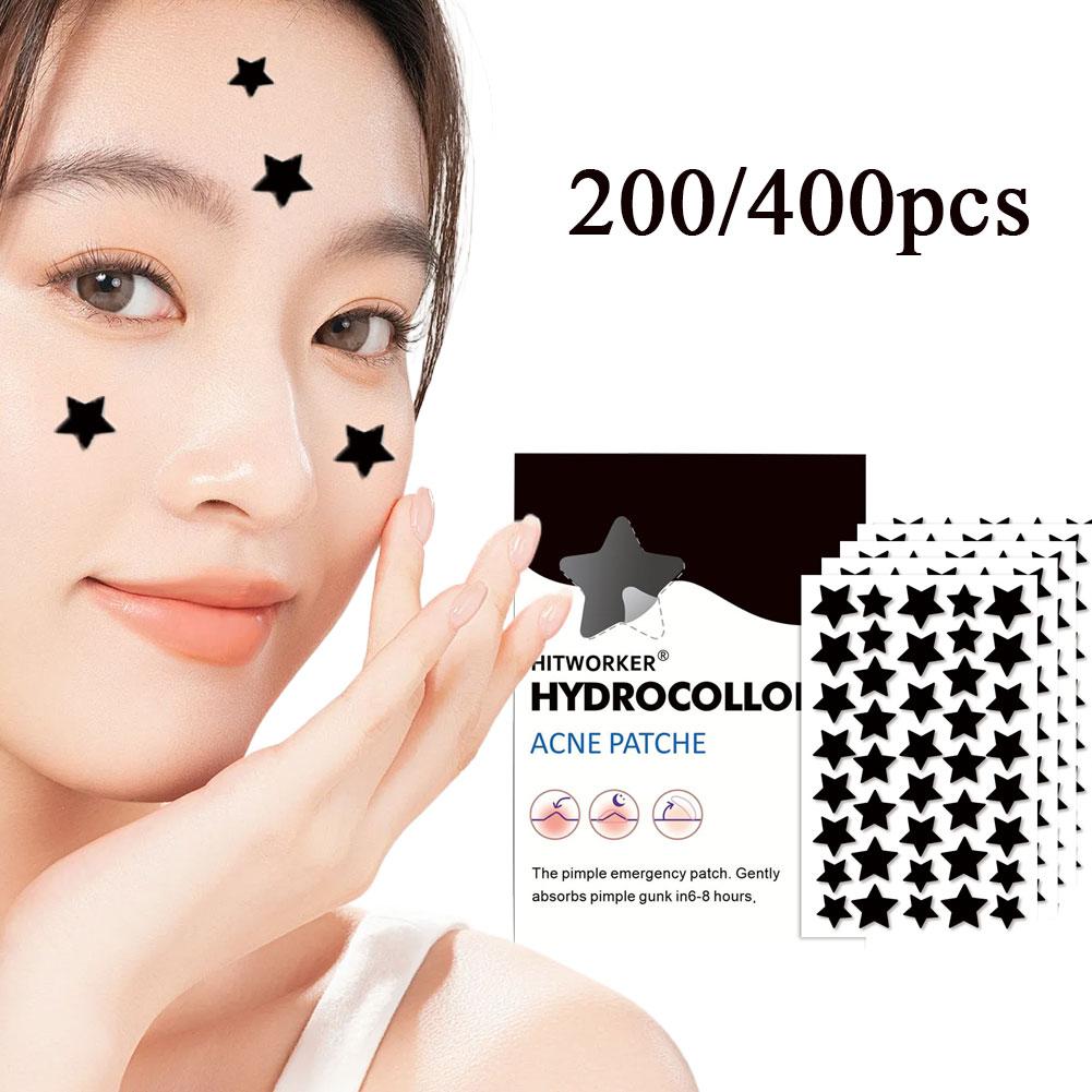 Face Moisturizer - 200/400 szt. Czarne plasterki hydrokoloidowe na