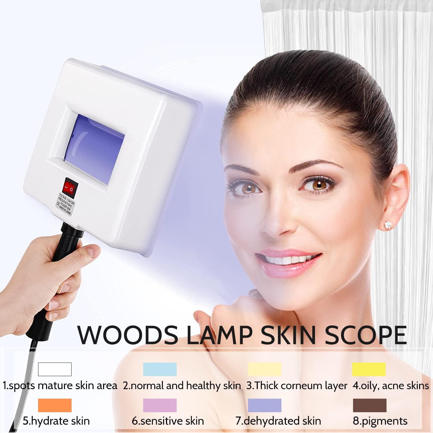 Analizator skóry lampy Woods,  – Skincare Glowing recenzja i cena